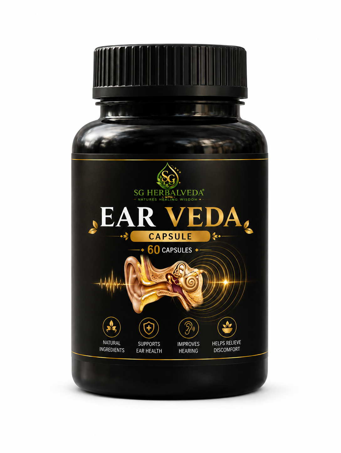 Ear Veda Capsules + Powder · Complete Pack - Alternate View